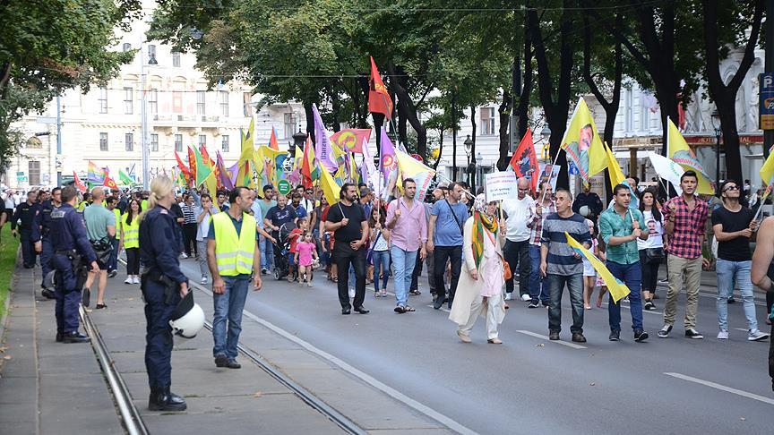 Avusturya da PKK dan eylem!